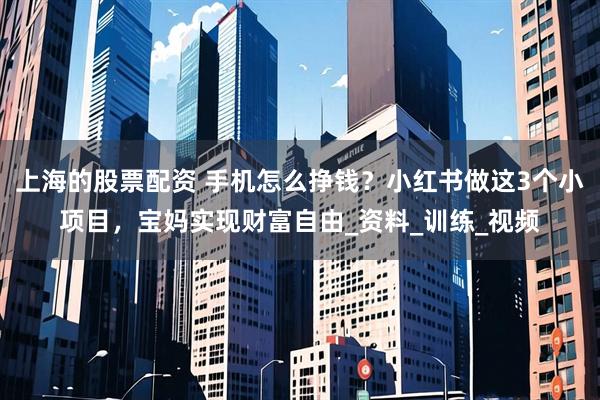 上海的股票配资 手机怎么挣钱？小红书做这3个小项目，宝妈实现财富自由_资料_训练_视频