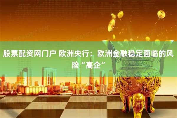 股票配资网门户 欧洲央行:欧洲金融稳定面临的风险“高企”